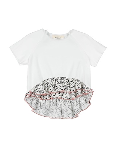 BISOUS T-shirt Bianco 95% Cotone, 5% Elastan