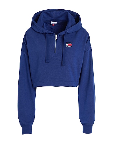 TOMMY JEANS Hooded track jacket  Blue 60% Cotton, 40% Polyester