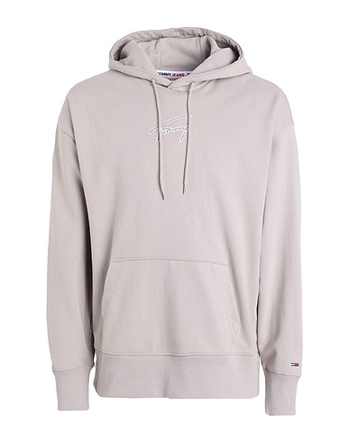 TOMMY JEANS Hooded track jacket  Light brown 87% Recycled cotton, 13% Recycled polyester
