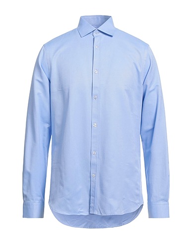 SIVIGLIA Solid color shirt SPORT Azure 75% Cotton, 25% Polyester