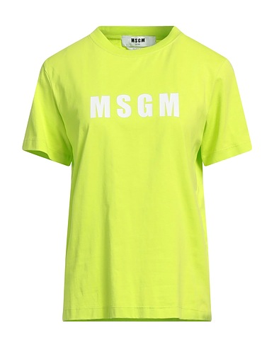 MSGM T-Shirt Limettengrün 100% Baumwolle