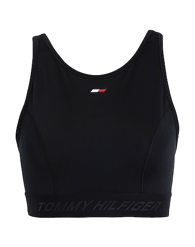 TOMMY HILFIGER Crop top Black 78% Polyester, 22% Elastane