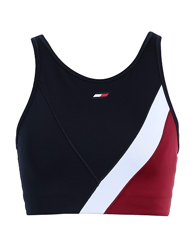TOMMY HILFIGER Crop top Midnight blue 78% Polyester, 22% Elastane