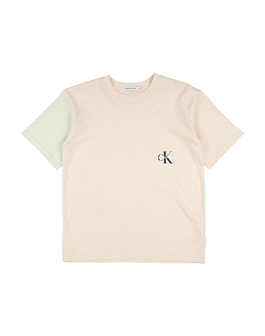 CALVIN KLEIN JEANS T-shirt Beige 100% Cotton