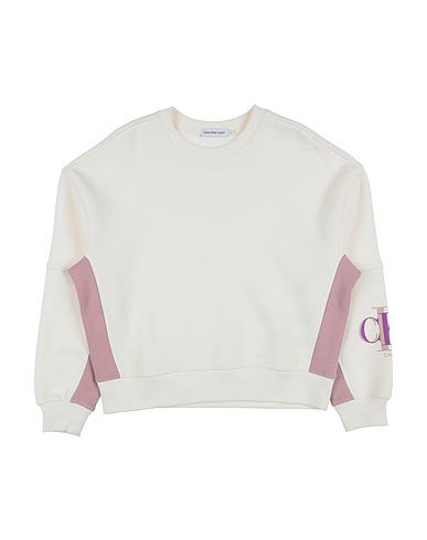 CALVIN KLEIN JEANS Sweatshirt Elfenbein 60% Baumwolle, 40% Polyester