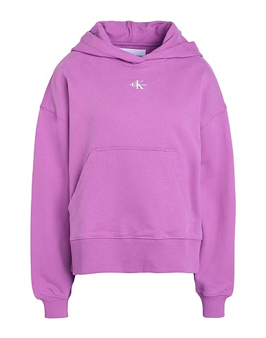 CALVIN KLEIN JEANS Felpa Malva 100% Cotone, Elastan