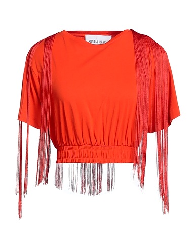 SILVIAN HEACH Crop top Orange 100% Cotton