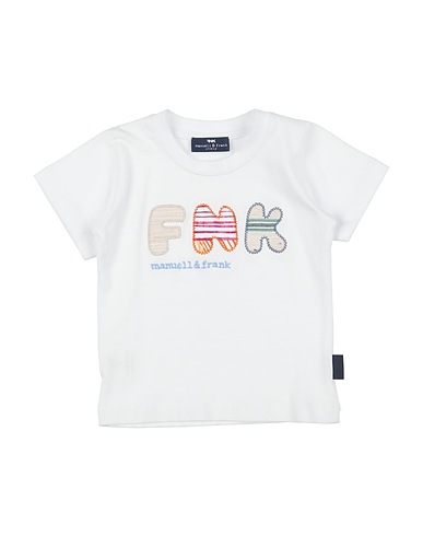 MANUELL & FRANK T-shirt White 90% Cotton, 10% Elastane