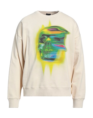 JUST CAVALLI Sweatshirt Beige 100% Cotton, Elastane