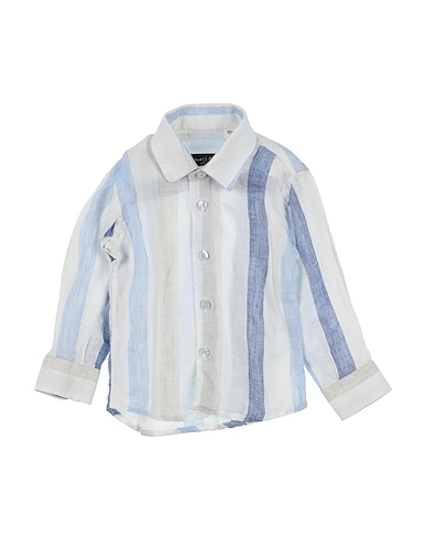 MANUELL & FRANK Patterned shirt White 100% Linen