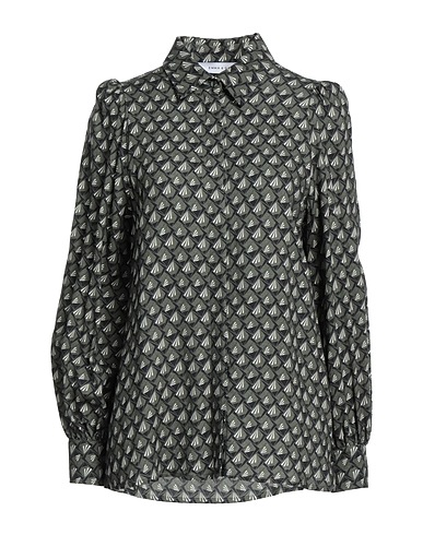 EMMA & GAIA Patterned shirts & blouses Military green 80% Viscose, 20% Wool