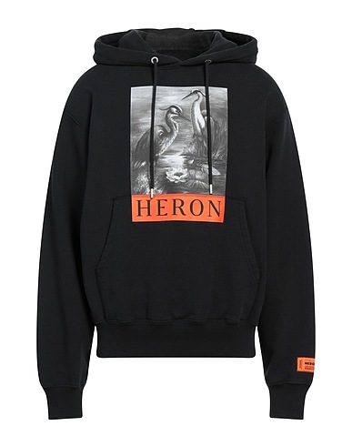 HERON PRESTON Hoodie Schwarz 100% Baumwolle, Polyester, Elastan