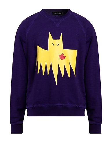 DSQUARED2 Sweatshirt Purple 100% Cotton, Elastane
