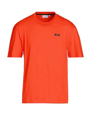 CALVIN KLEIN Camiseta básica Naranja 100% Algodón