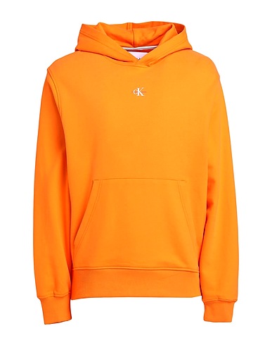 CALVIN KLEIN JEANS Felpa Arancione 100% Cotone