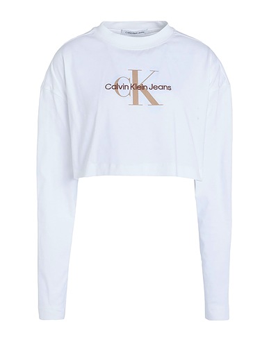 CALVIN KLEIN JEANS Crop top White 100% Cotton