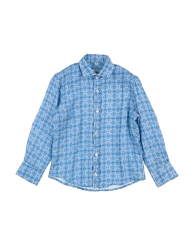 BARONIO Camicia fantasia Avio 100% Lino