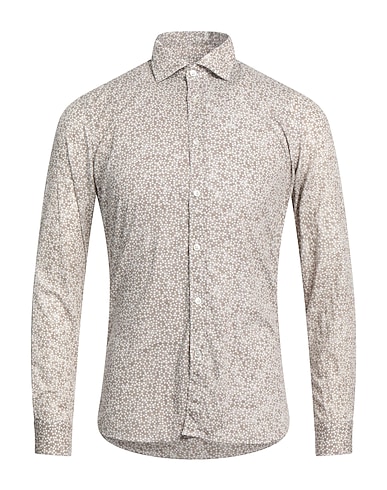 MILENA Patterned shirt Beige 100% Cotton