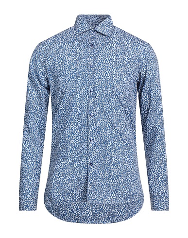 MILENA Patterned shirt Blue 100% Cotton
