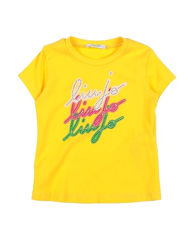 LIU •JO T-shirt Yellow 95% Cotton, 5% Elastane