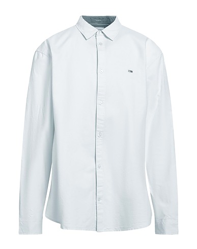TOMMY JEANS Solid color shirt Sky blue 100% Cotton