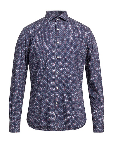 INGRAM Patterned shirt Navy blue 100% Cotton