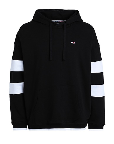 TOMMY JEANS Hooded track jacket  Black 100% Cotton