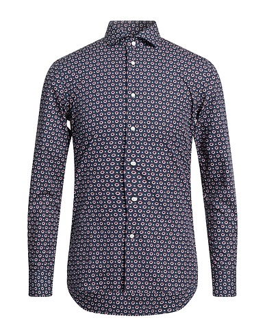 DEL SIENA Camicia fantasia Blu navy 100% Cotone