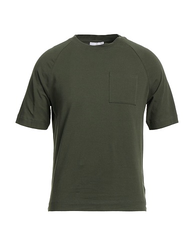 ALPHA STUDIO Basic T-shirt Green 96% Cotton, 4% Elastane