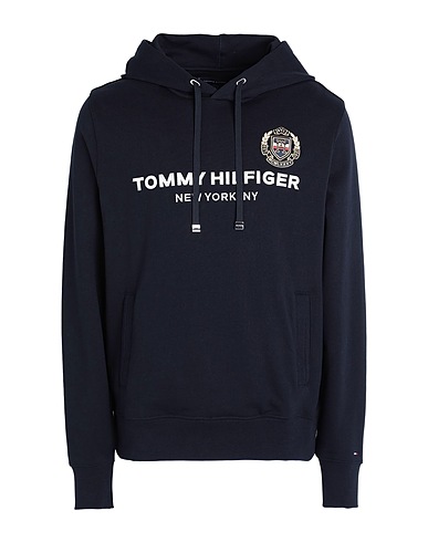 TOMMY HILFIGER Hooded track jacket  Midnight blue 100% Cotton