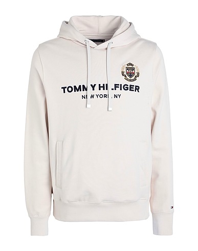 TOMMY HILFIGER Hooded track jacket  Beige 100% Cotton