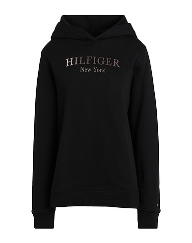 TOMMY HILFIGER Hooded track jacket  Black 100% Cotton