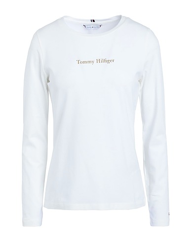 TOMMY HILFIGER T-shirt Off white 96% Cotton, 4% Elastane