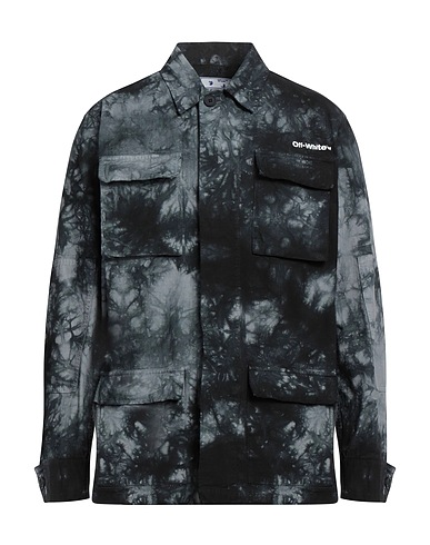 OFF-WHITE™ Hemd mit Muster Grau 100% Baumwolle