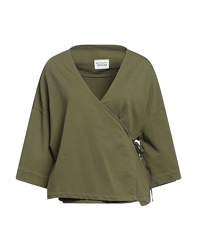 ALESSIA SANTI Sweatshirt LOISIRS Military green 95% Cotton, 5% Elastane