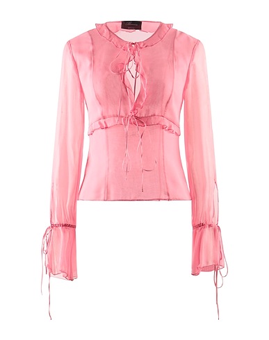BLUMARINE Top Pink 96% Silk, 4% Elastane, Polyester, Cotton, Viscose