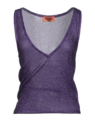 MISSONI Top Viola 62% Viscosa, 20% Poliestere, 18% Poliammide