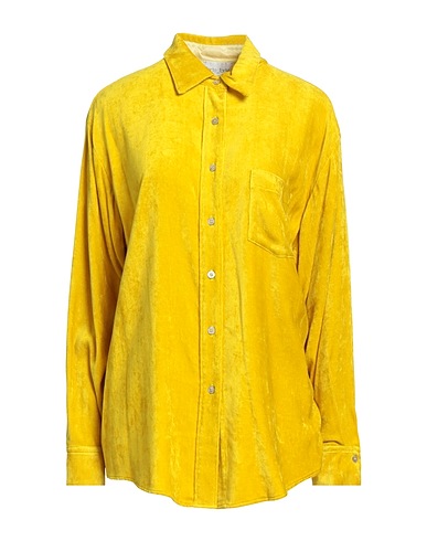 FORTE_FORTE Solid colour shirts & blouses Yellow 99% Viscose, 1% Elastane