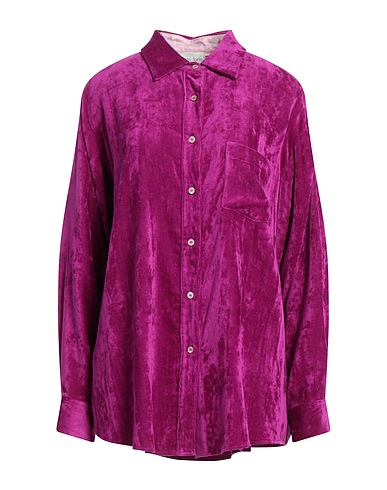 FORTE_FORTE Solid color shirts & blouses Magenta 99% Viscose, 1% Elastane
