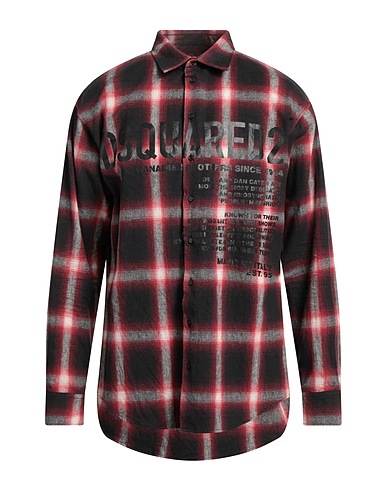 DSQUARED2 チェック柄シャツ レッド コットン 100%
