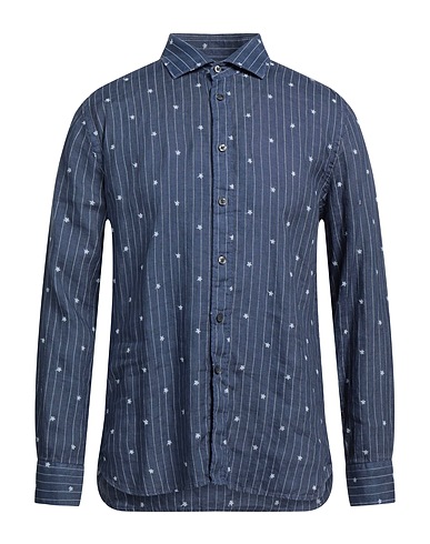120% LINO Linen shirt Navy blue 100% Linen