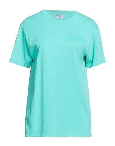 AUTRY Basic T-Shirt Turquoise 100% Cotton