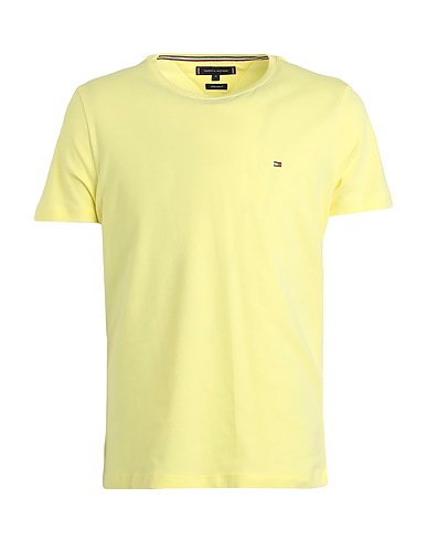 TOMMY HILFIGER Basic T-Shirt Gelb 96% Baumwolle, 4% Elastan