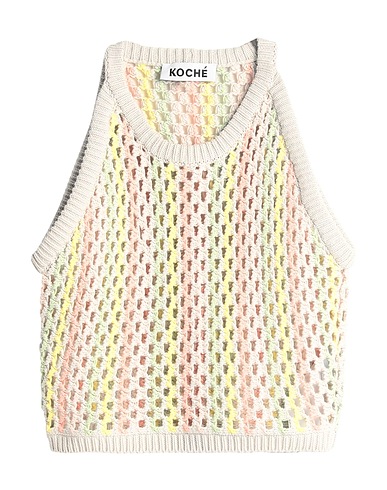 KOCHÉ Crop top Light grey 100% Cotton