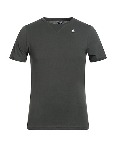 K-WAY T-shirt Military green 100% Cotton