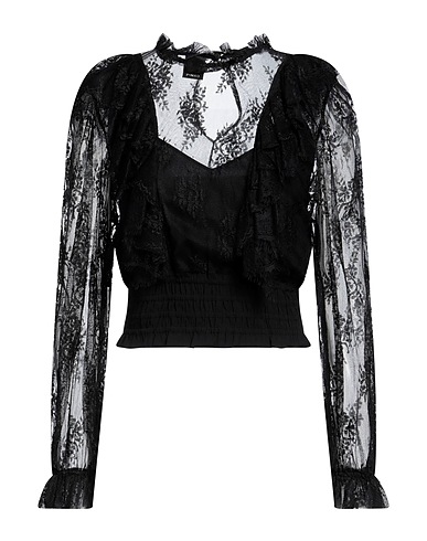 PINKO Top Black 63% Polyamide, 37% Viscose