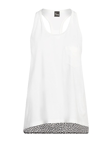 8PM Vest White 100% Cotton, Viscose