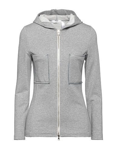 CARLA G. Hooded sweatshirt Grey 81% Cotton, 18% Polyester, 1% Elastane