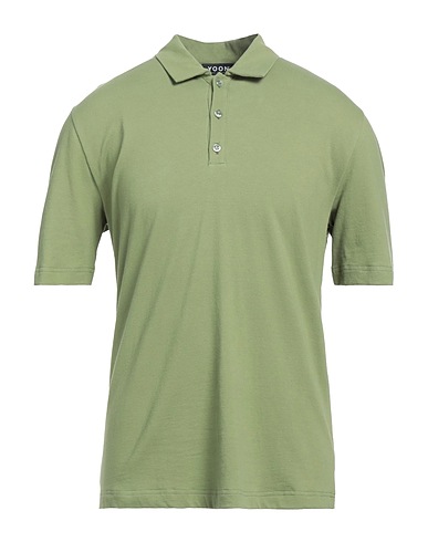 YOON Polo Verde militar 100% Algodón