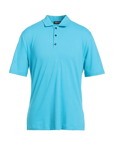 YOON Polo shirt Turquoise 100% Cotton